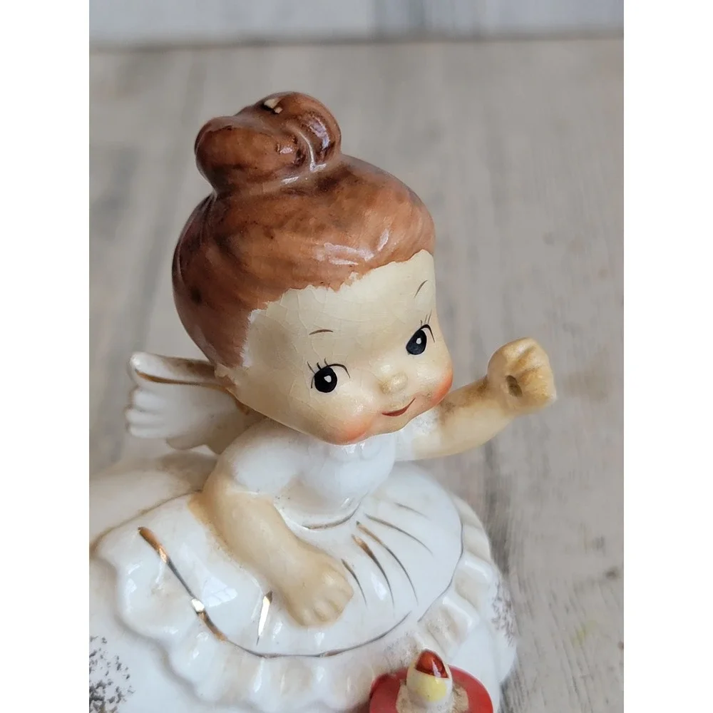 Vintage angel girl enesco Japanese candle unique Xmas religious figure